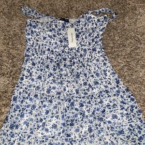 blue floral dress size small